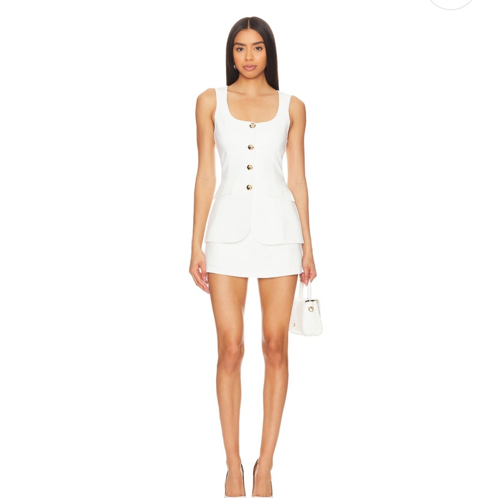Amanda Uprichard White Sheath Mini Dress/Romper